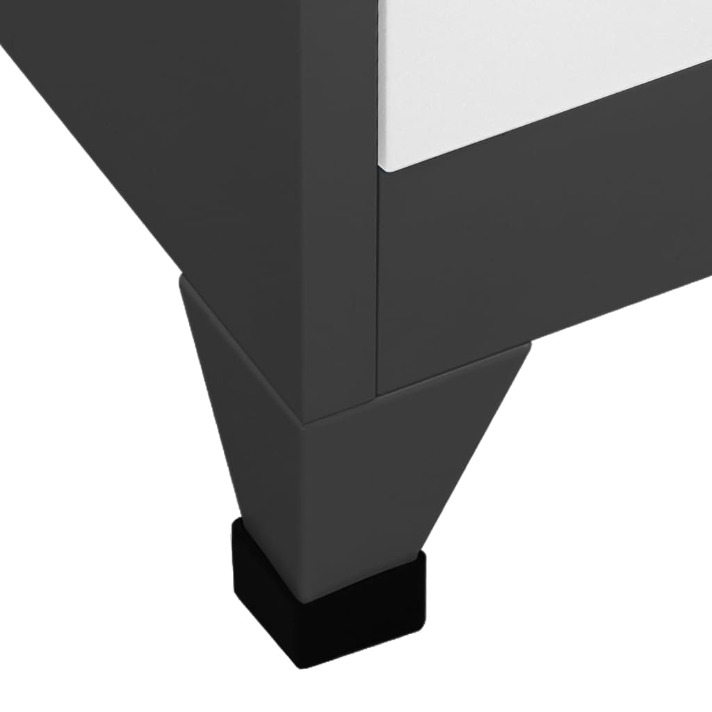 Armadietto con Serratura Antracite e Bianco 90x40x180cm Acciaio | homemem39