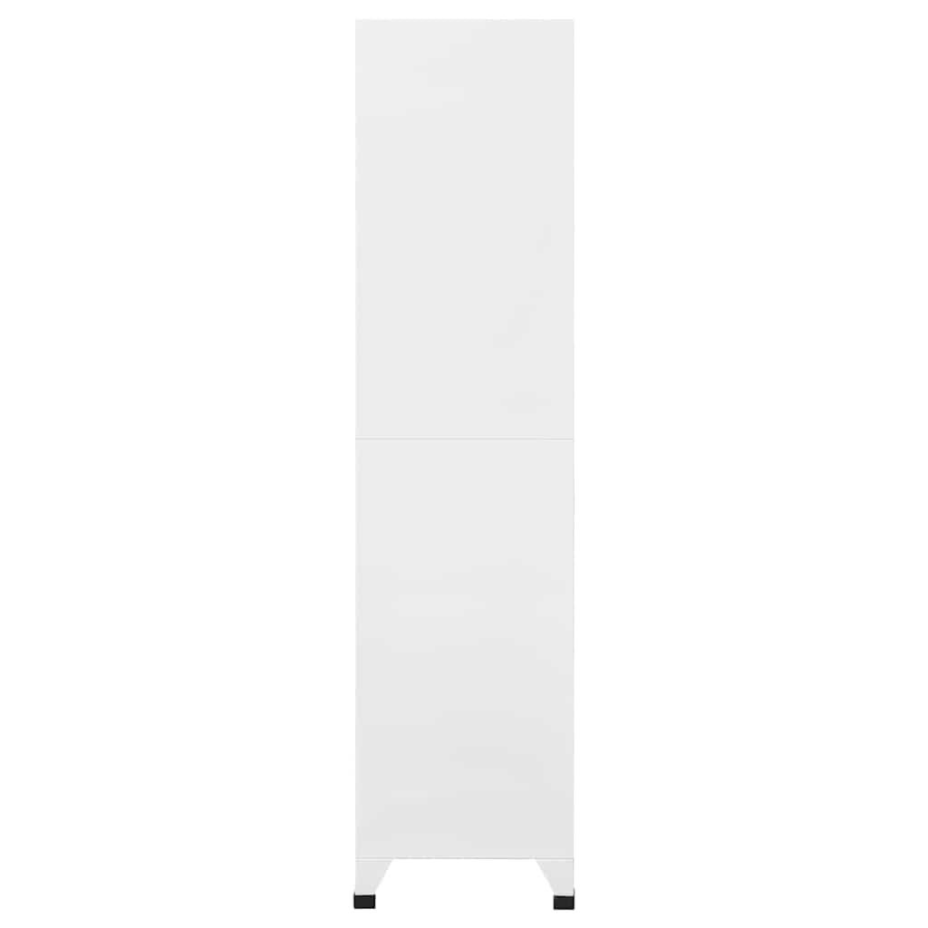 Armadietto con Chiave grigio chiaro e Scuro 90x40x180cm Acciaio