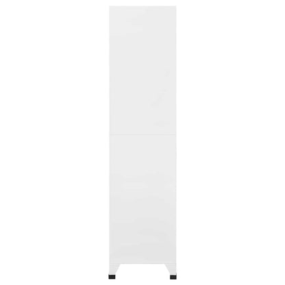 Armadietto con Chiave grigio chiaro e Scuro 90x40x180cm Acciaio