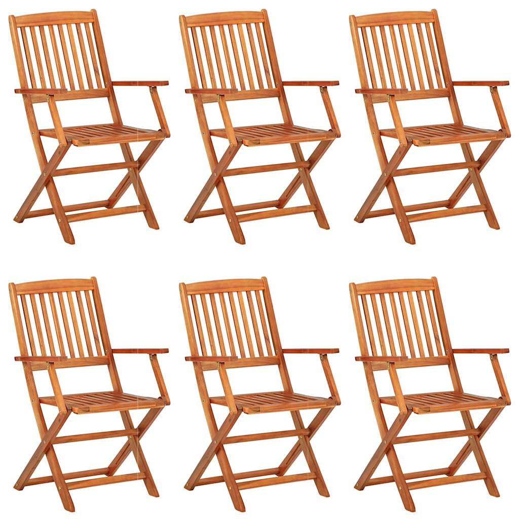 Set da Pranzo da Giardino 7pz 180x90x75cm Legno Massello Acacia