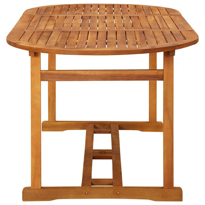Set da Pranzo da Giardino 7pz 180x90x75cm Legno Massello Acacia