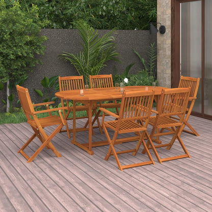 Set da Pranzo da Giardino 7pz 180x90x75cm Legno Massello Acacia - homemem39