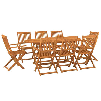 Set da Pranzo da Giardino 9pz 180x90x75cm Legno Massello Acacia