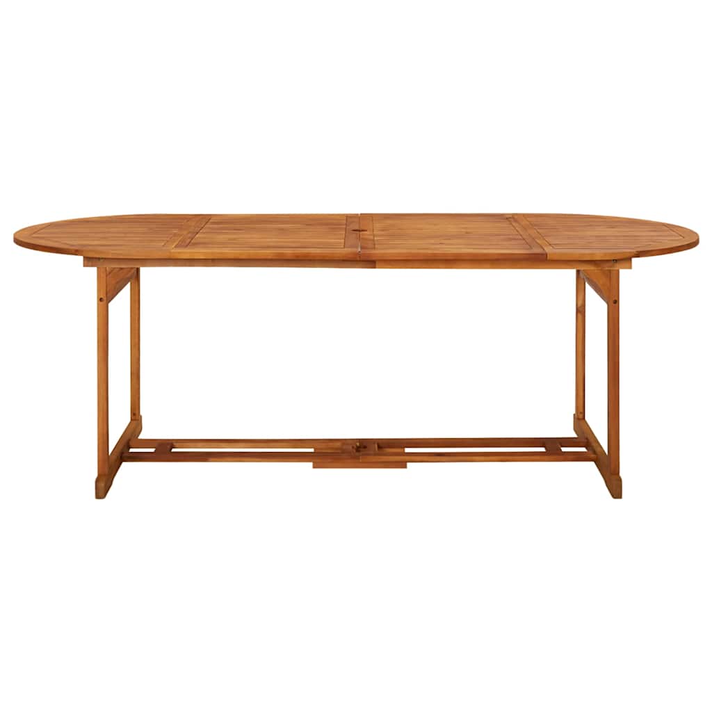Set da Pranzo da Giardino 9 pz 220x90x75 cm Massello di Acacia