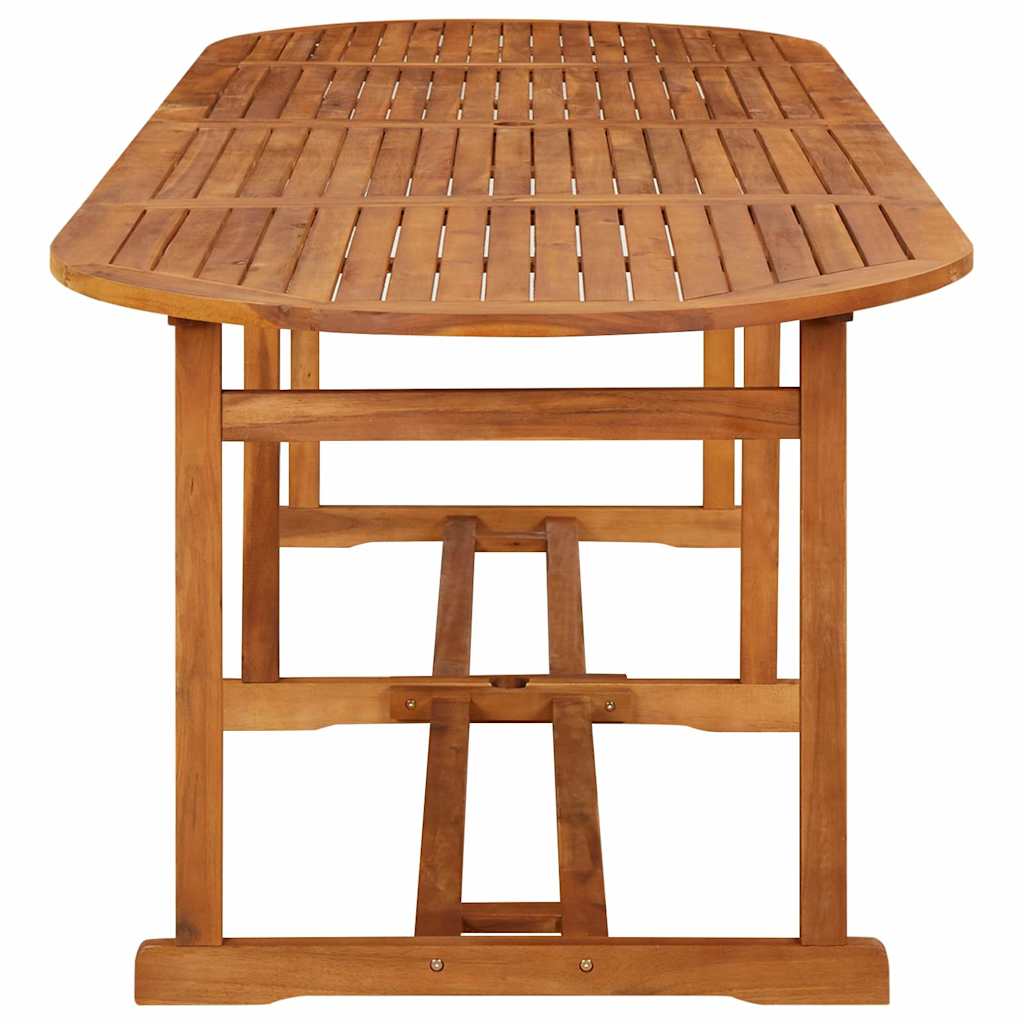 Set da Pranzo da Giardino 11 pz 280x90x75 cm Massello di Acacia