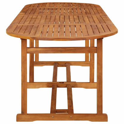 Set da Pranzo da Giardino 11 pz 280x90x75 cm Massello di Acacia