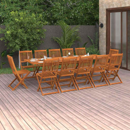 Set da Pranzo da Giardino 13 pz 280x90x75 cm Massello di Acacia