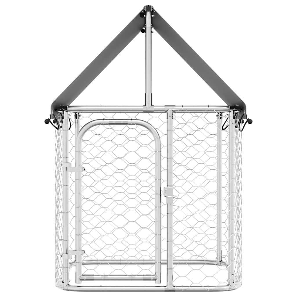 Gabbia per Cani da Esterno con Tetto 100x100x150 cm | homemem39