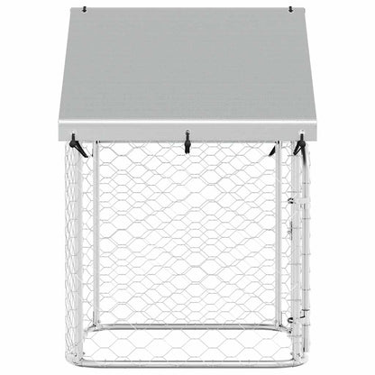 Gabbia per Cani da Esterno con Tetto 100x100x150 cm | homemem39