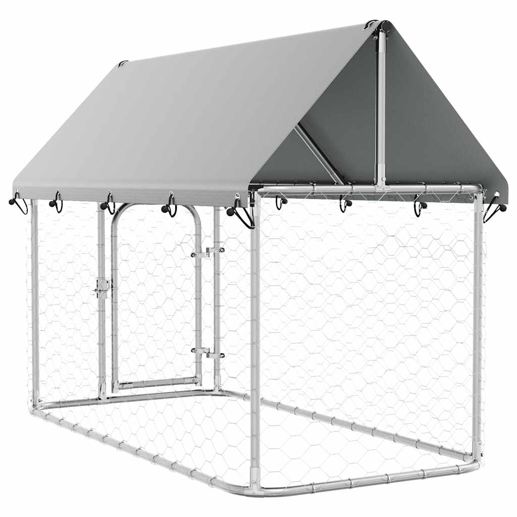 Gabbia per Cani da Esterno con Tetto 200x100x150 cm | homemem39