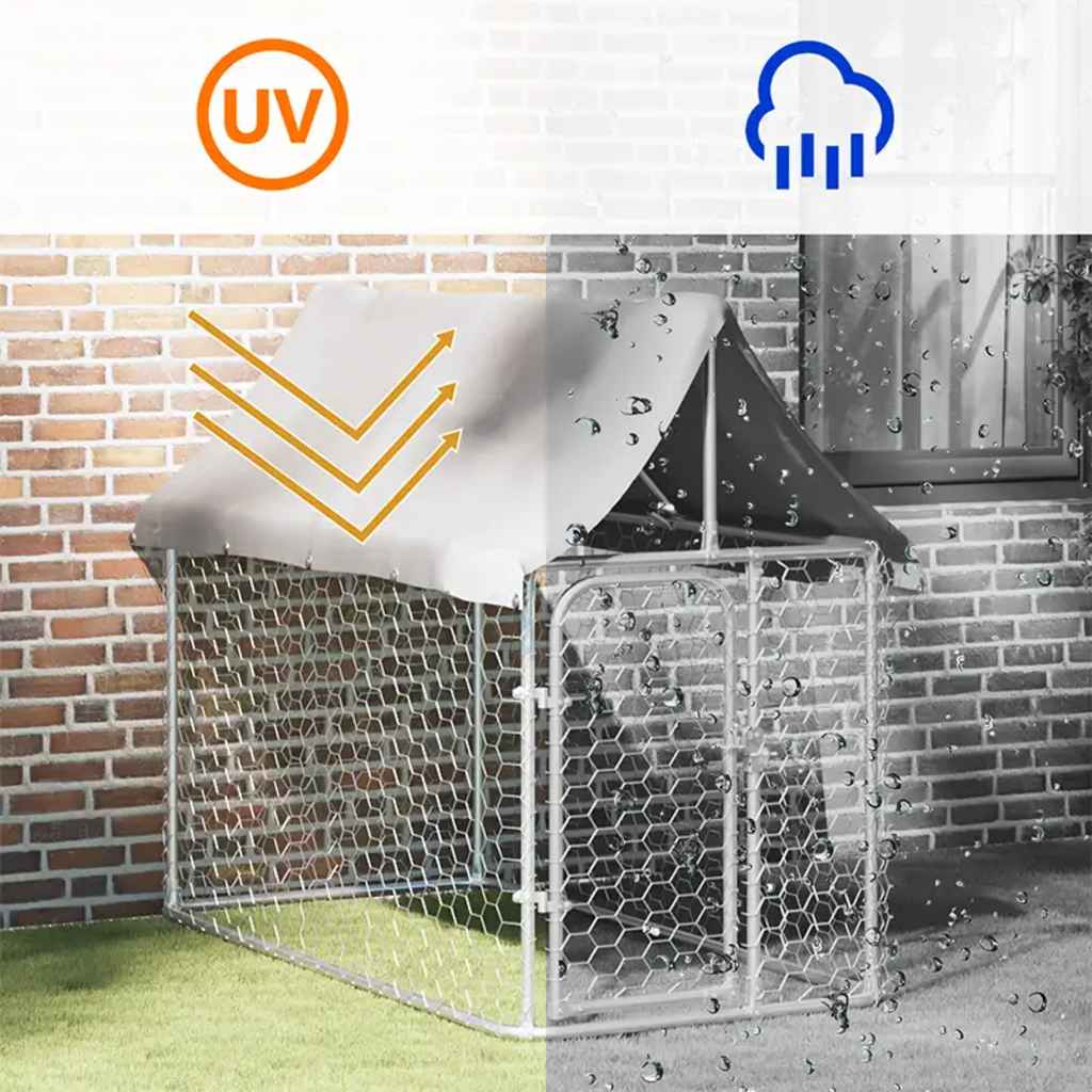 Gabbia per Cani da Esterno con Tetto 200x100x150 cm | homemem39