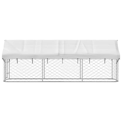 Gabbia per Cani da Esterno con Tetto 400x100x150 cm - homemem39