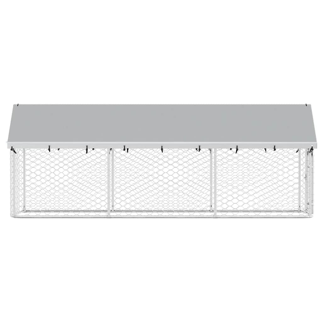 Gabbia per Cani da Esterno con Tetto 400x100x150 cm | homemem39