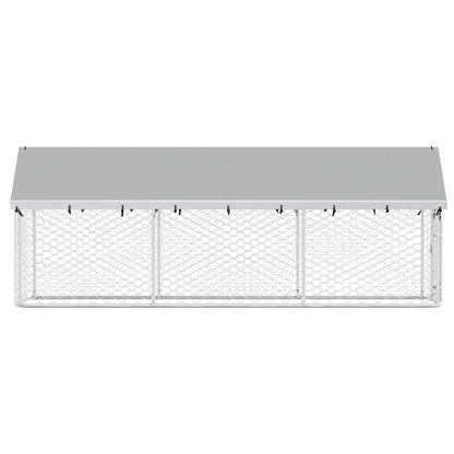 Gabbia per Cani da Esterno con Tetto 400x100x150 cm | homemem39