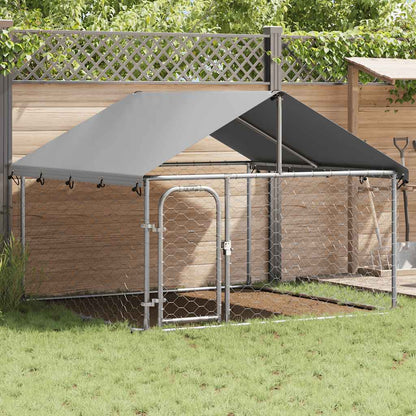 Gabbia per Cani da Esterno con Tetto 200x200x150 cm | homemem39