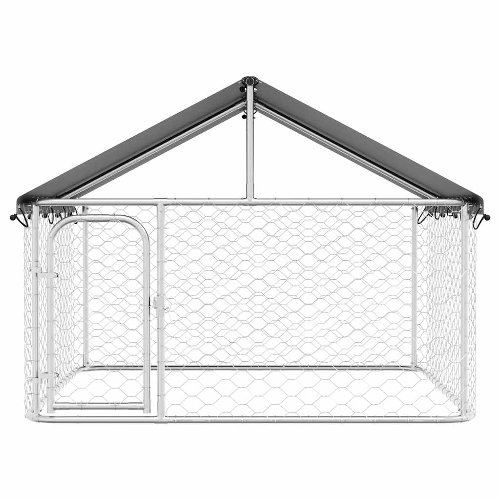 Gabbia per Cani da Esterno con Tetto 200x200x150 cm | homemem39