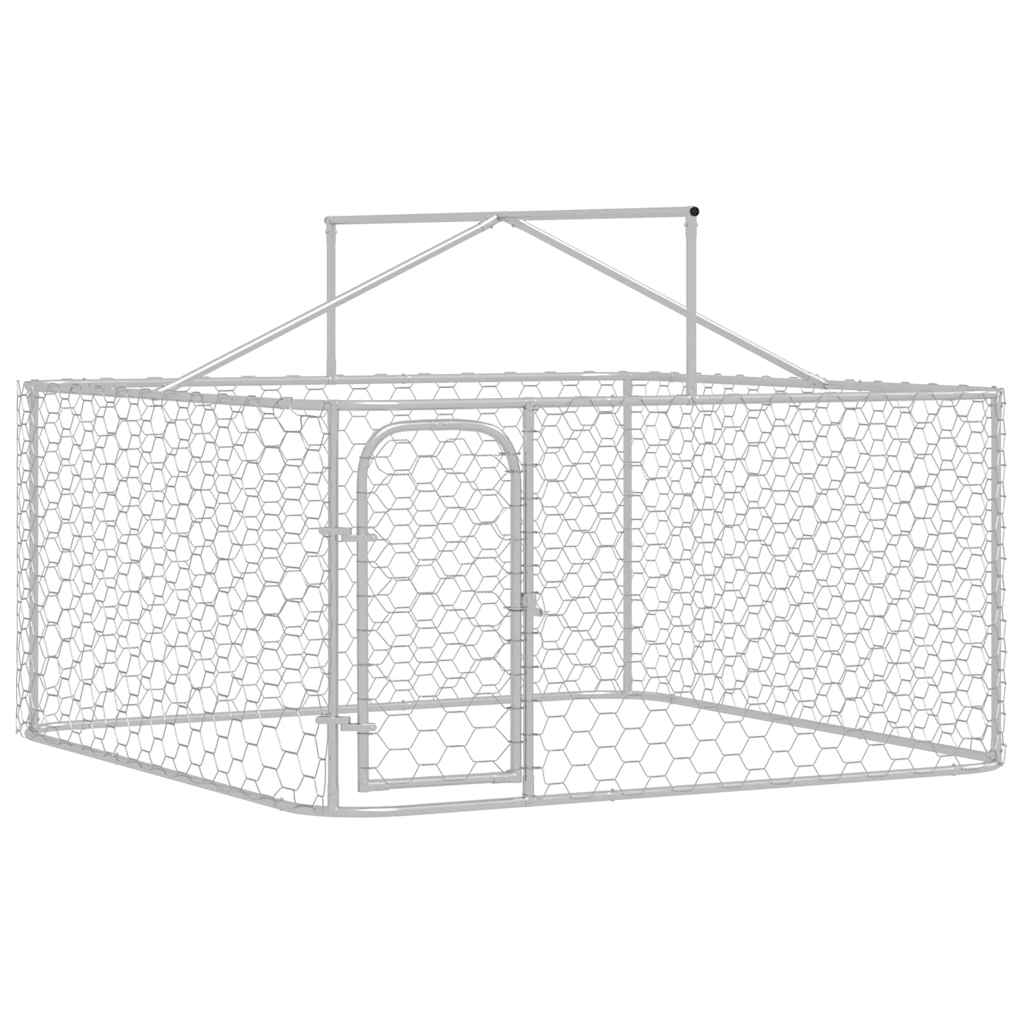 Gabbia per Cani da Esterno con Tetto 200x200x150 cm | homemem39