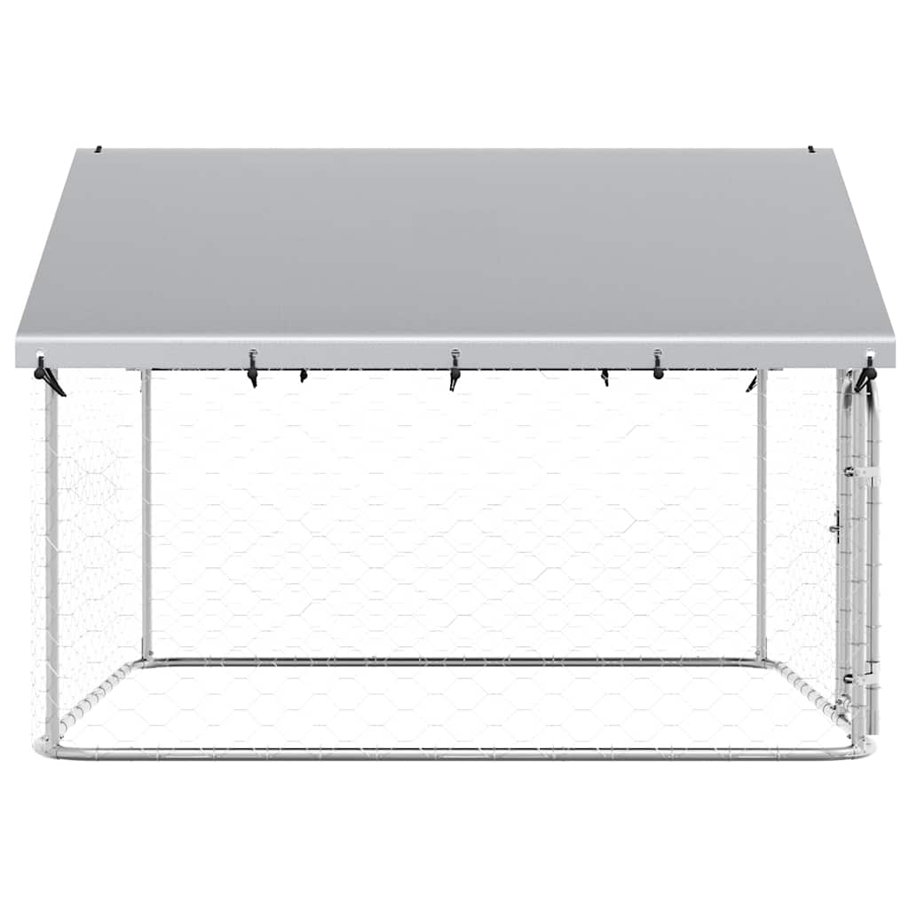 Gabbia per Cani da Esterno con Tetto 200x200x150 cm | homemem39