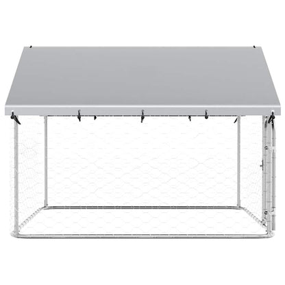 Gabbia per Cani da Esterno con Tetto 200x200x150 cm | homemem39