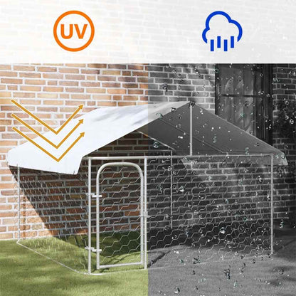 Gabbia per Cani da Esterno con Tetto 200x200x150 cm - homemem39