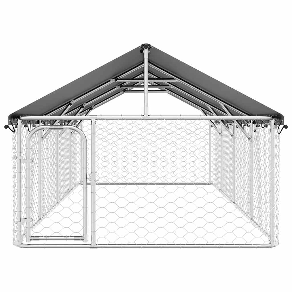 Gabbia per Cani da Esterno con Tetto 600x200x150 cm | homemem39