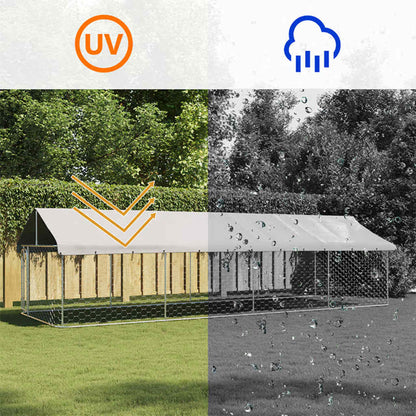 Gabbia per Cani da Esterno con Tetto 600x200x150 cm - homemem39