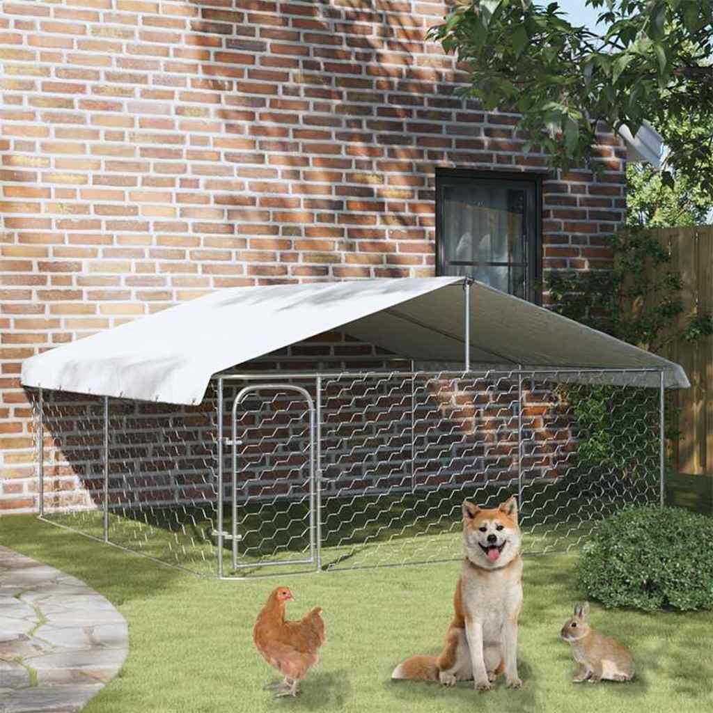 Gabbia per Cani da Esterno con Tetto 300x300x150 cm | homemem39