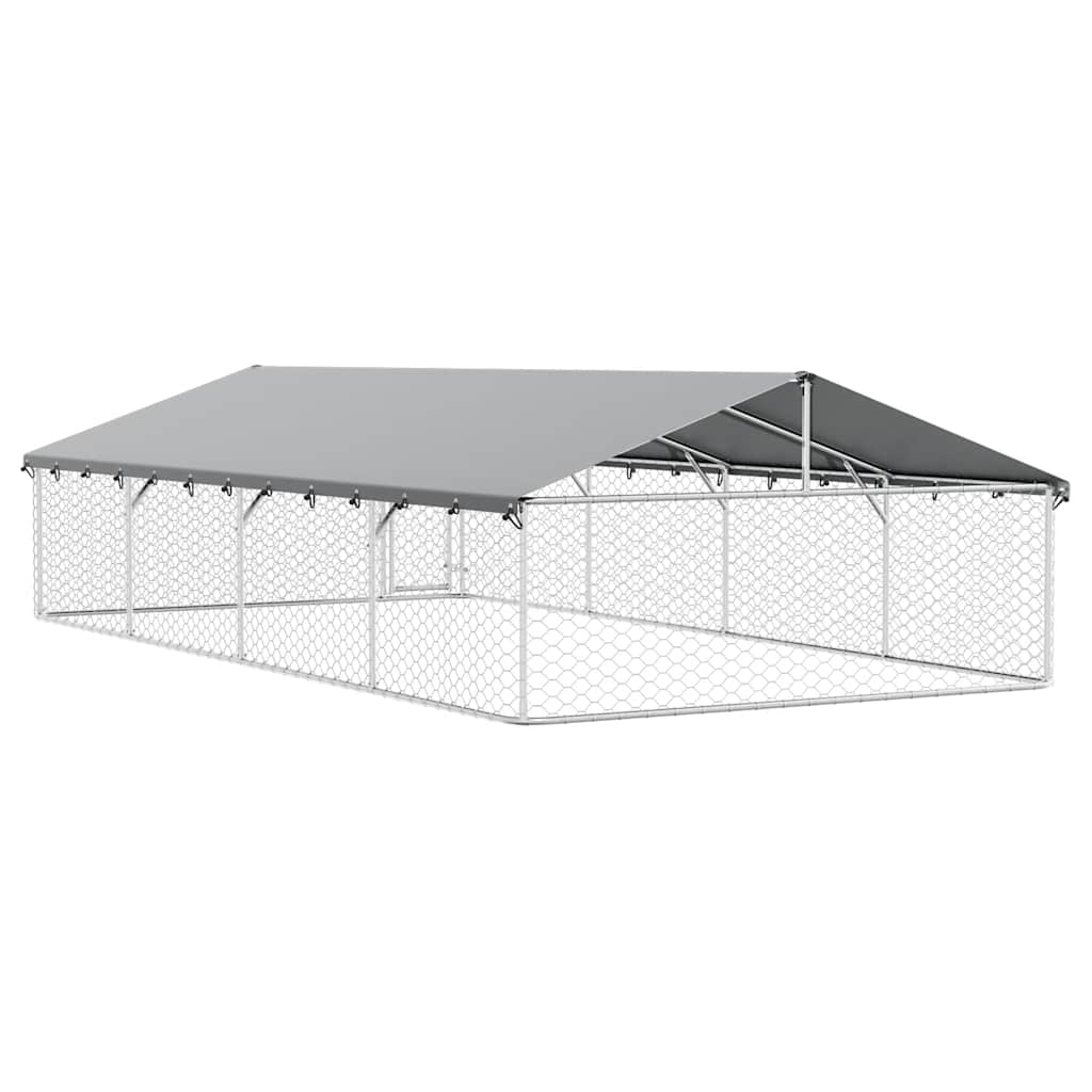 Gabbia per Cani da Esterno con Tetto 600x300x150 cm | homemem39