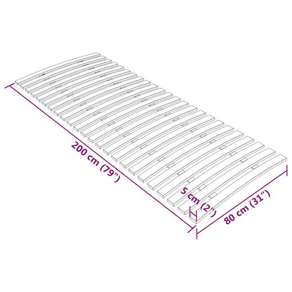 Rete di ricambio per letto con 24 doghe 80x200 cm - homemem39