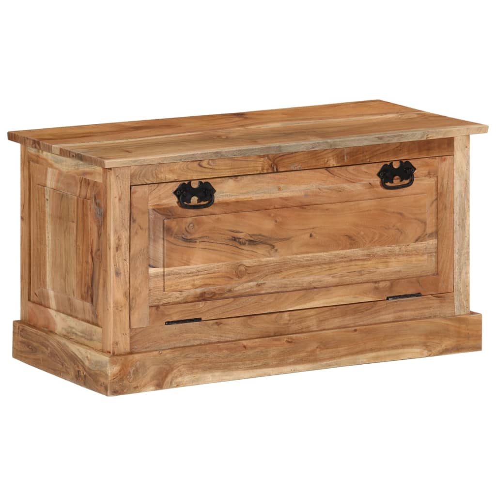 Panca con Scarpiera 85x40x45 cm in Legno Massello di Acacia | homemem39