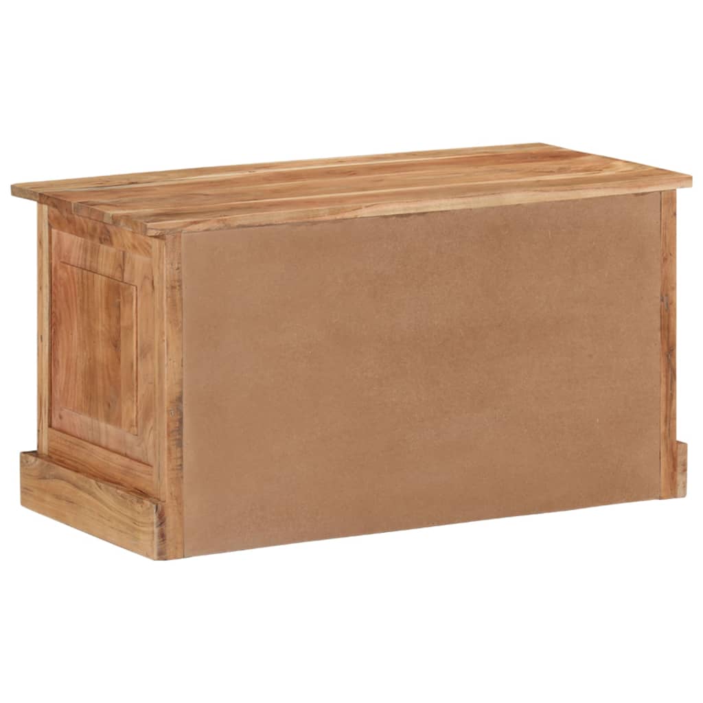 Panca con Scarpiera 85x40x45 cm in Legno Massello di Acacia | homemem39