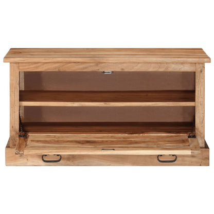 Panca con Scarpiera 85x40x45 cm in Legno Massello di Acacia | homemem39