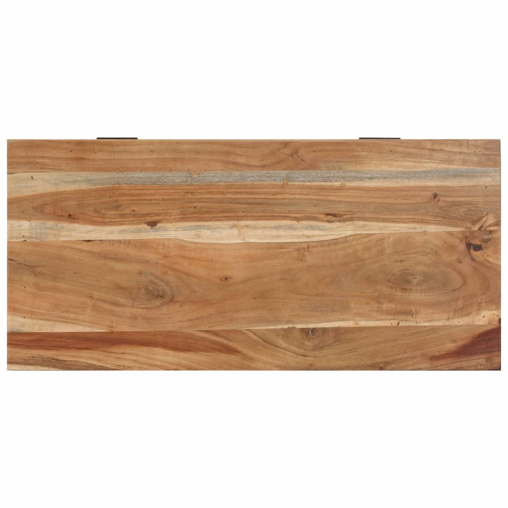 Panca con Scarpiera 85x40x45 cm in Legno Massello di Acacia | homemem39