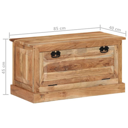Panca con Scarpiera 85x40x45 cm in Legno Massello di Acacia | homemem39
