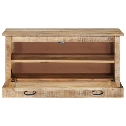 Panca con Scarpiera 85x40x45 cm in Legno Massello di Mango | homemem39