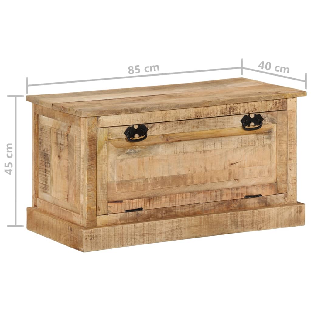Panca con Scarpiera 85x40x45 cm in Legno Massello di Mango | homemem39