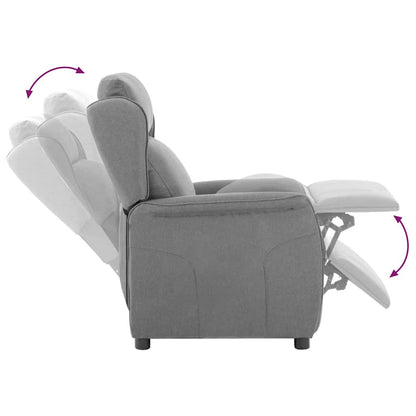 Poltrona reclinabile Grigio chiaro 67.5 x 93.5 x 101.5 cm