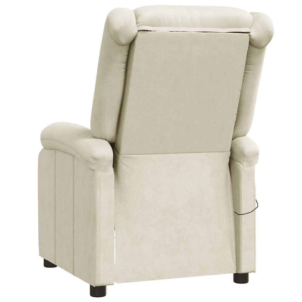 Poltrona Massaggiante Bianco Crema in Similpelle | homemem39