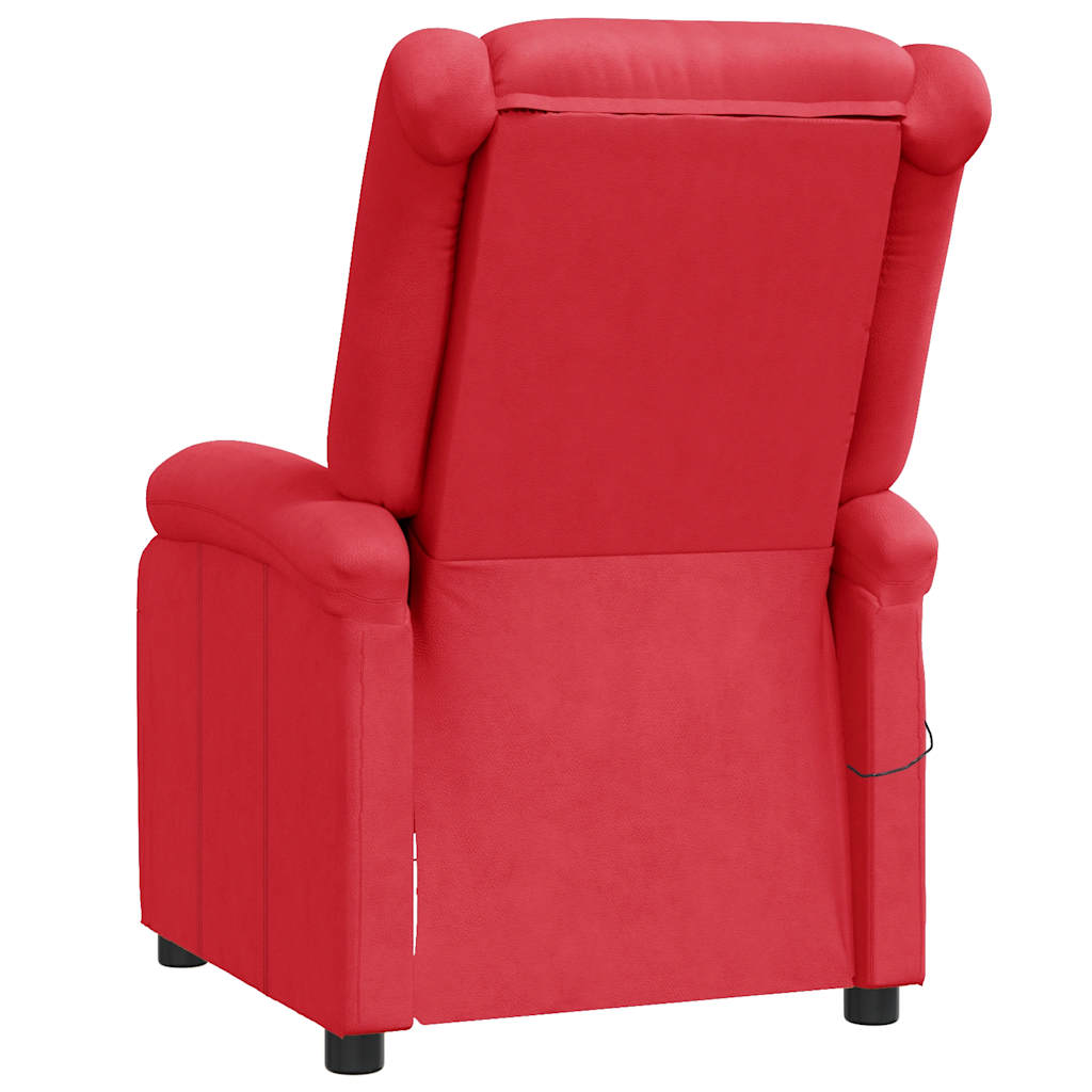 Poltrona Massaggiante Rossa in Similpelle | homemem39