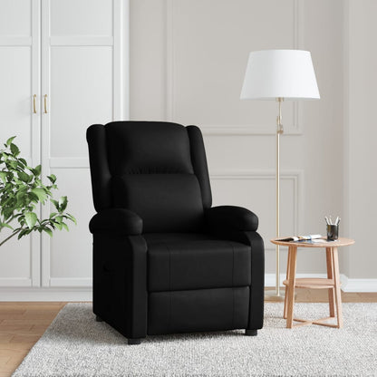 Poltrona Reclinabile Nera in Similpelle - homemem39