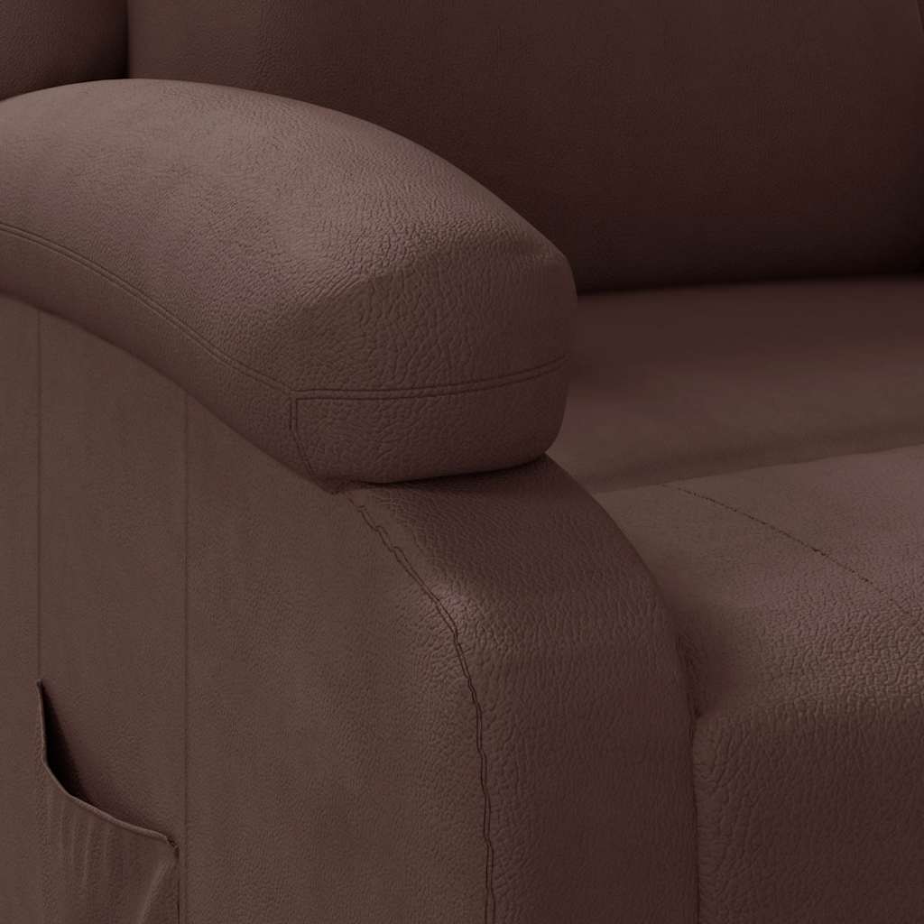 Poltrona Reclinabile Marrone in Similpelle