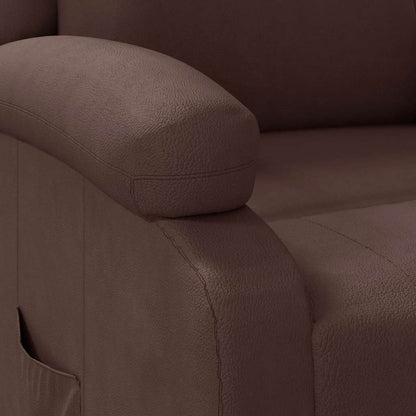 Poltrona Reclinabile Marrone in Similpelle