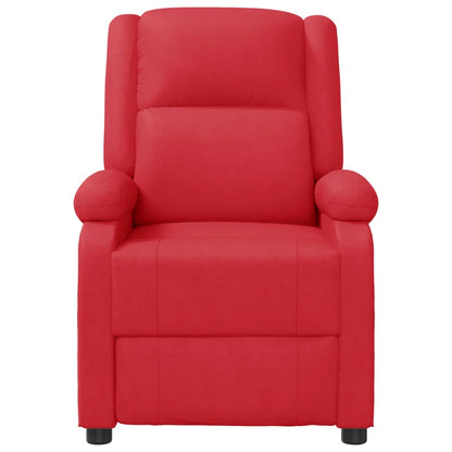 Poltrona Reclinabile Rossa in Similpelle - homemem39