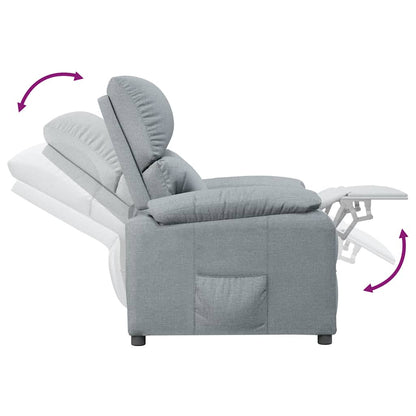 Poltrona Reclinabile in Tessuto Grigio Chiaro - homemem39