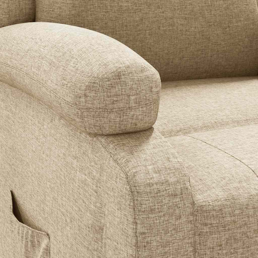 Poltrona Reclinabile in Tessuto Crema - homemem39