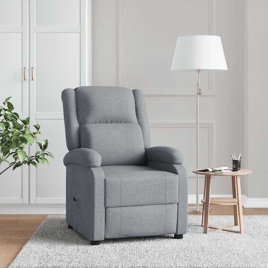 Poltrona Reclinabile in Tessuto Grigio Chiaro - homemem39