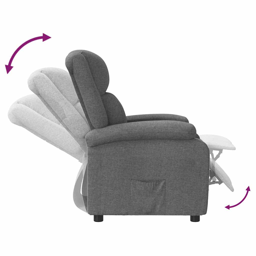 Poltrona Reclinabile in Tessuto Grigio Scuro - homemem39
