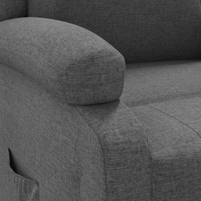 Poltrona Reclinabile in Tessuto Grigio Scuro - homemem39