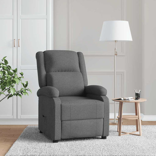 Poltrona Reclinabile in Tessuto Grigio Scuro - homemem39