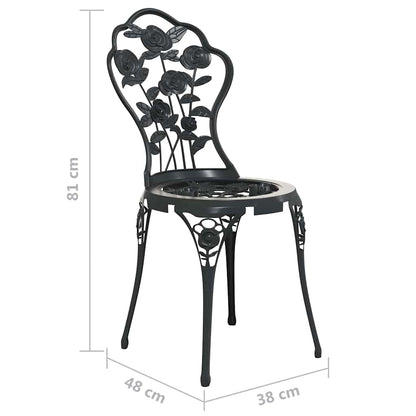 Set da Bistrot 3 pz in Alluminio Pressofuso Nero | homemem39